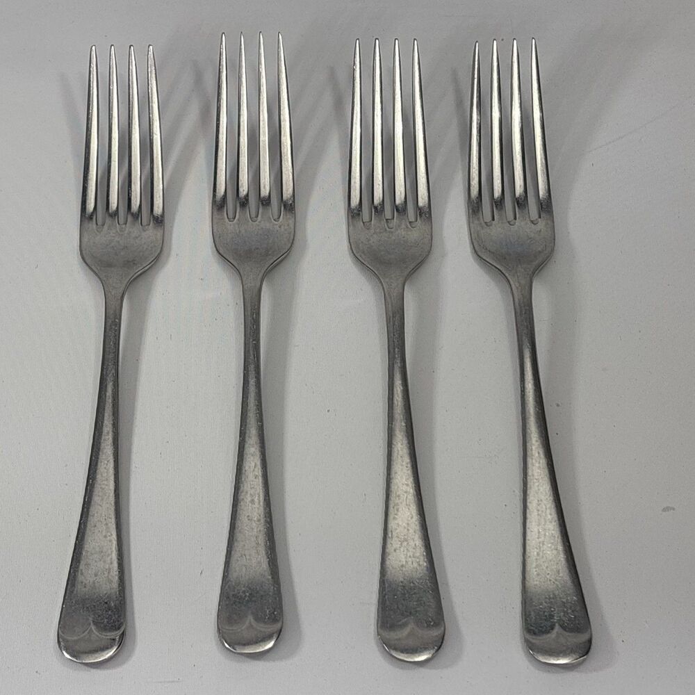Gentry English Tip Stainless Steel Sheffield England Dinner Forks Set Of 4